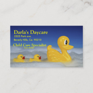 Gummi Ducky Familie im Bad Visitenkarte