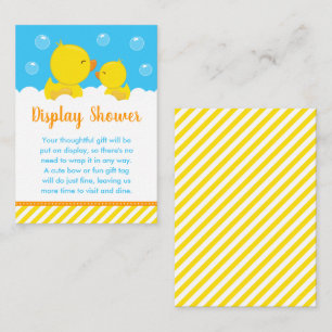 Gummi Ducky Gelb und Blauer Display Dusche Begleitkarte