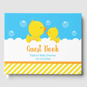 Gummi Ducky Gelb und Blue Baby Dusche Gästebuch