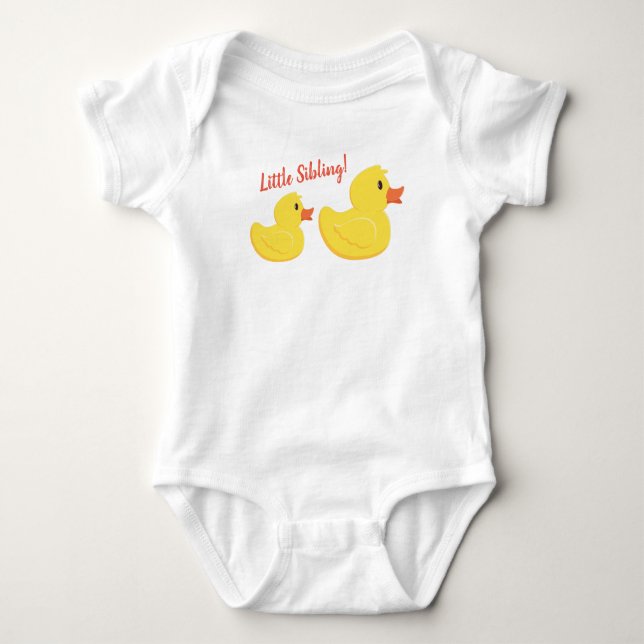 Gummi Ducky Little Sibling Baby Bodysuit Baby Strampler (Vorderseite)