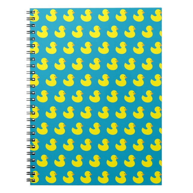 Gummi Ducky Muster Spiral Notebook Notizblock (Vorderseite)