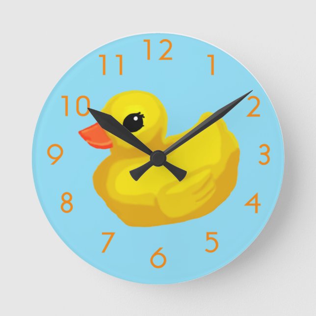 Gummi Ducky Wall Uhr (Vorderseite)