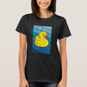 Gummi Ente Gelbe Kautschukente Retro Vintagen Gumm T-Shirt