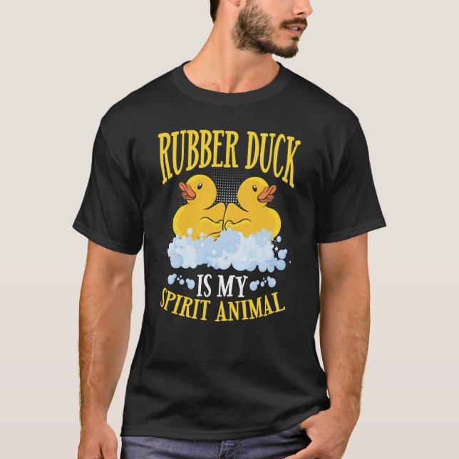 Gummi Ente ist mein Geist, Tier Rückdruck Gummi D T-Shirt (Vorderseite)
