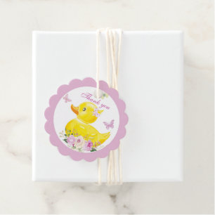 GUMMI-ENTE-MÄDCHEN Favor Tags Geschenkanhänger