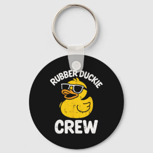 Gummi-Enten-Crew Lustige gelbe Ente Coole Squad Ma Schlüsselanhänger
