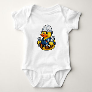 Gummi-Enten-Ingenieur Baby Strampler
