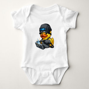 Gummi-Enten-Schweißer Baby Strampler