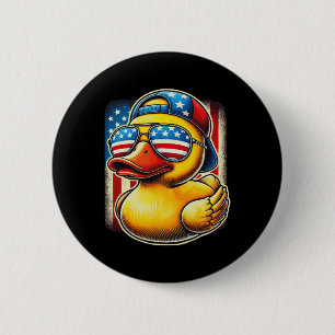Gummi-Enten-Shirt USA-Flagge Geschenk Lustige Entc Button