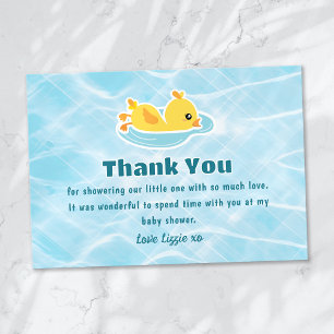 Gummi-Enten-Splash-Baby-Party Dankeskarte