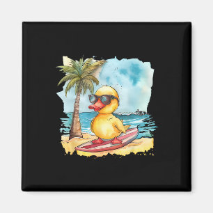 Gummi-Enten-Surfing-Sommer-Surfer-Strand-Gummi-Ent Magnet