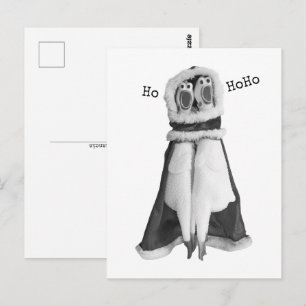Gummi-Huhn-Santa-Grußkarte Postkarte