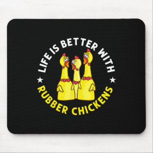 Gummi-Huhn-Spiel Lustige Tier Spielzeuge  Mousepad