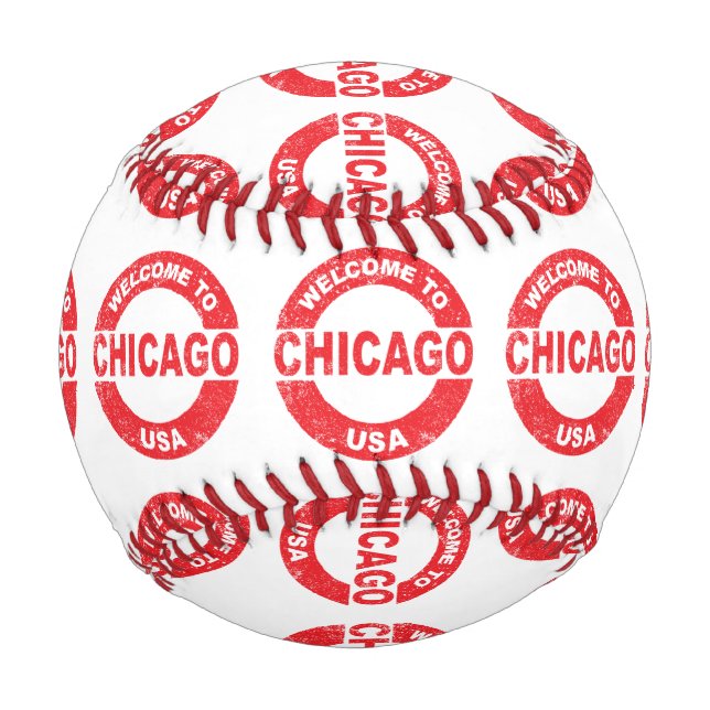 Gummi Ink Briefmarke Willkommen in Chicago USA Baseball (Vorderseite)