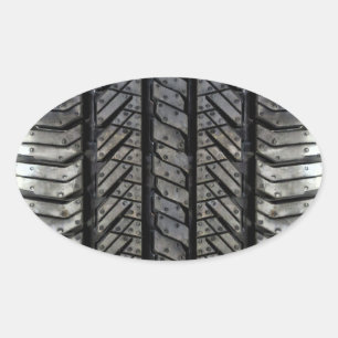 Gummi Reifengeflecht Automotive Style Decke Ovaler Aufkleber