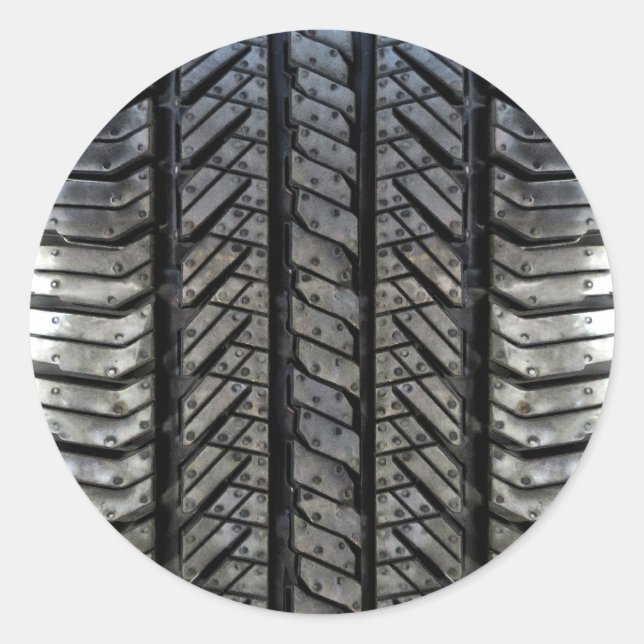 Gummi Reifengeflecht Automotive Style Decke Runder Aufkleber (Vorderseite)