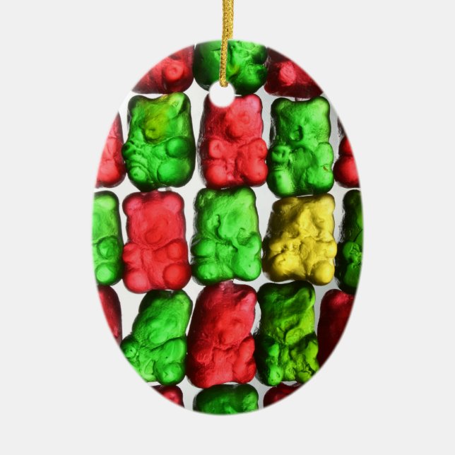 Gummiartige Bärn-Verzierung Keramikornament (Vorne)