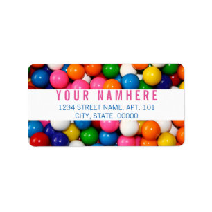 Gummibällen Adressaufkleber