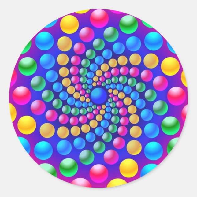 Gummibällen Runder Aufkleber (Vorderseite)