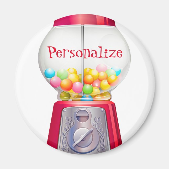 Gummiballenblase Vintag niedlich Magnet (Vorne)