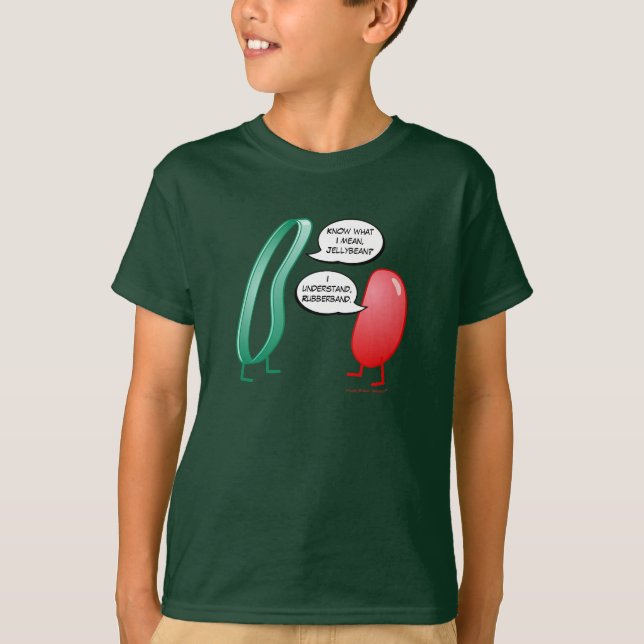 Gummiband-und Gelee-Bohnen-lustiger niedlicher T-Shirt (Vorderseite)