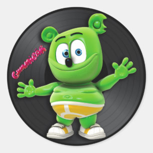 Gummibär DJ Vinylaufzeichnungs-Aufkleber Runder Aufkleber