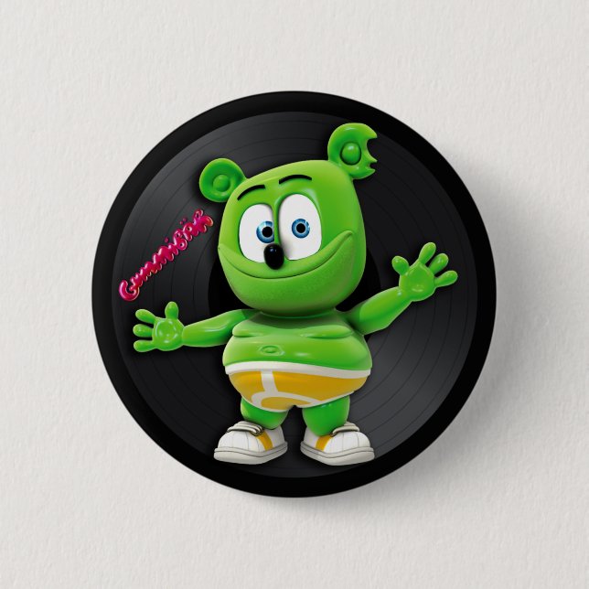 Gummibär DJ Vinylaufzeichnungs-Knopf Button (Vorderseite)