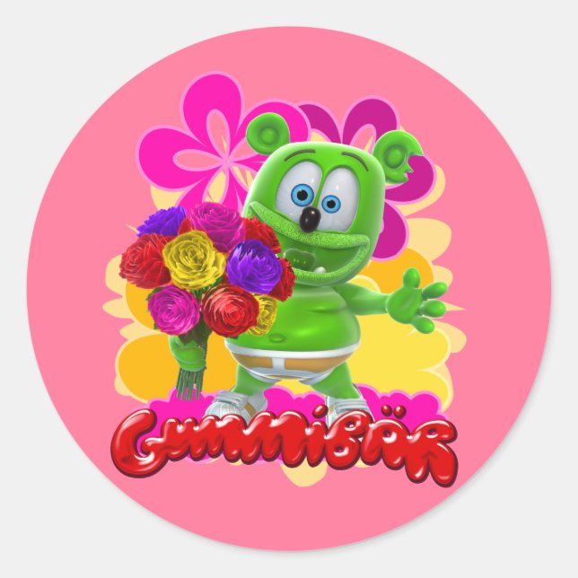 Gummibär Floral Sticker (Vorderseite)