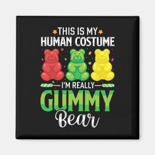 Gummibär Mein menschliches Kostüm Lustige Süßigkei Magnet