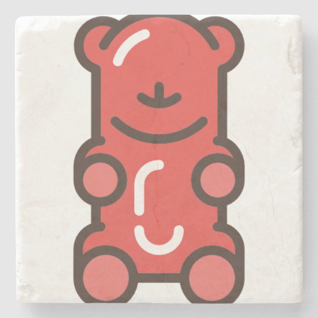 Gummibär Steinuntersetzer (Vorderseite)