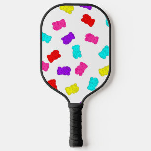 Gummibärchen farbenfrohe Regenbogen Süßigkeiten Pi Pickleball Schläger