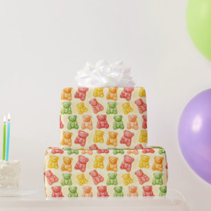 Gummibärchen Minze Rosa Gelb Frucht Geburtstag Geschenkpapier