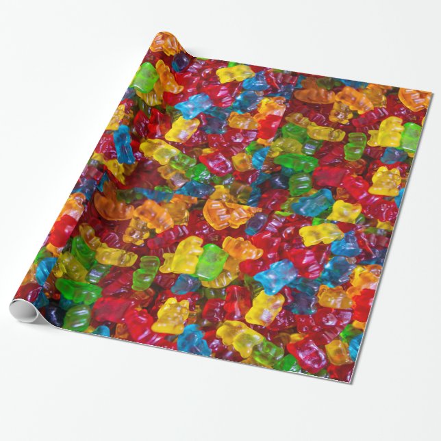 Gummibären-Foto Geschenkpapier (Ungerollt)