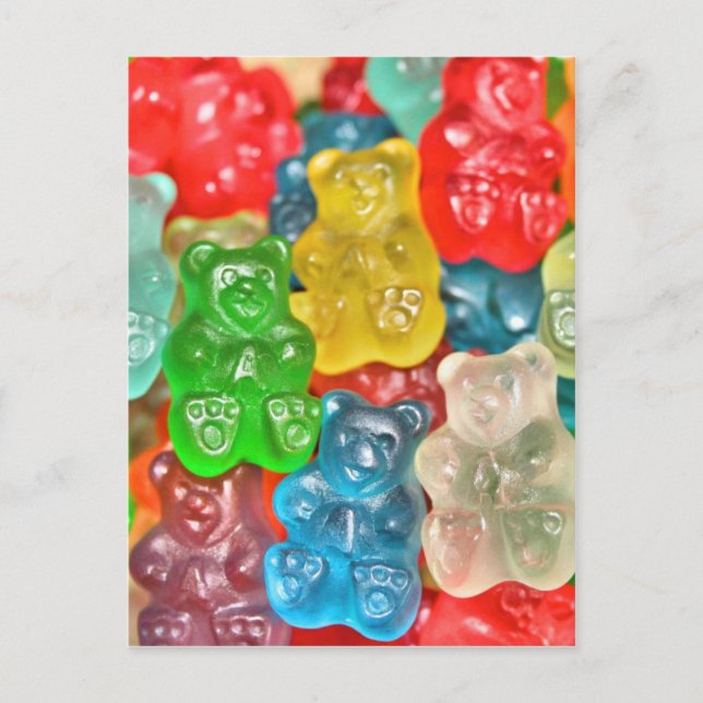 Gummibären sammeln Spaß durch Heilung der Liebe Postkarte (Vorderseite)