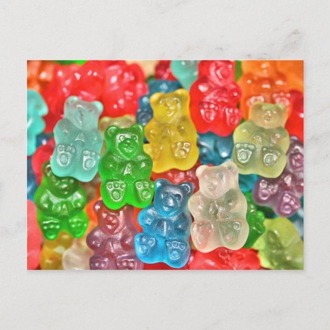 Gummibären sammeln Spaß durch Heilung der Liebe Postkarte (Vorderseite)