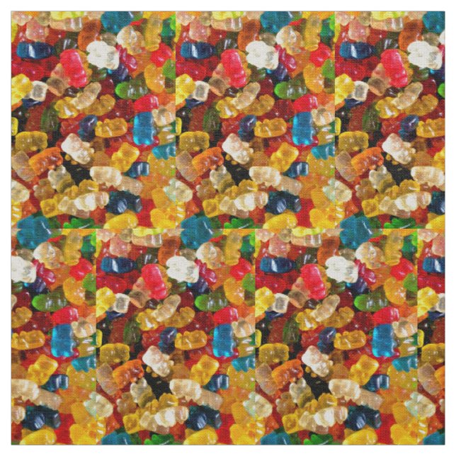Gummibären, Süßigkeiten aus Regenbogengewebe Stoff (Muster)
