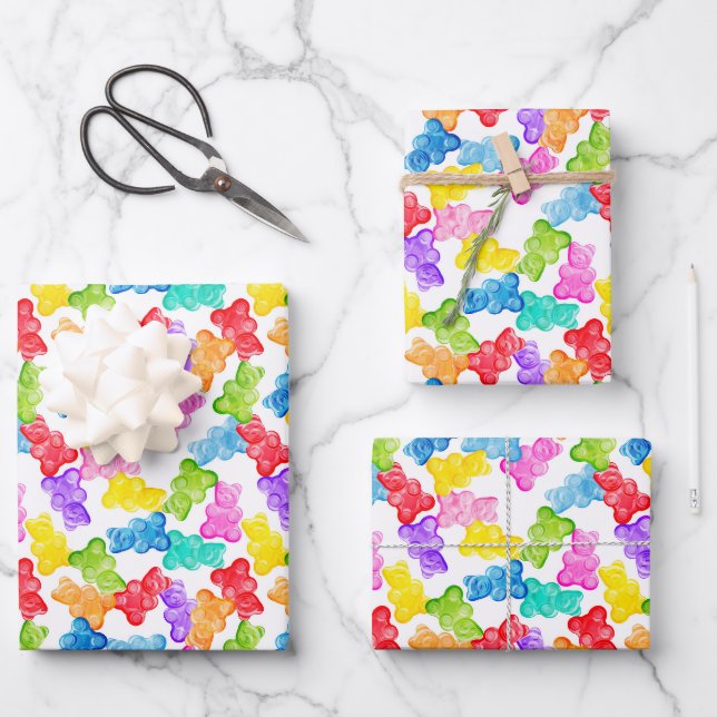Gummibären von LAD Geschenkpapier Set (Vorderseite)