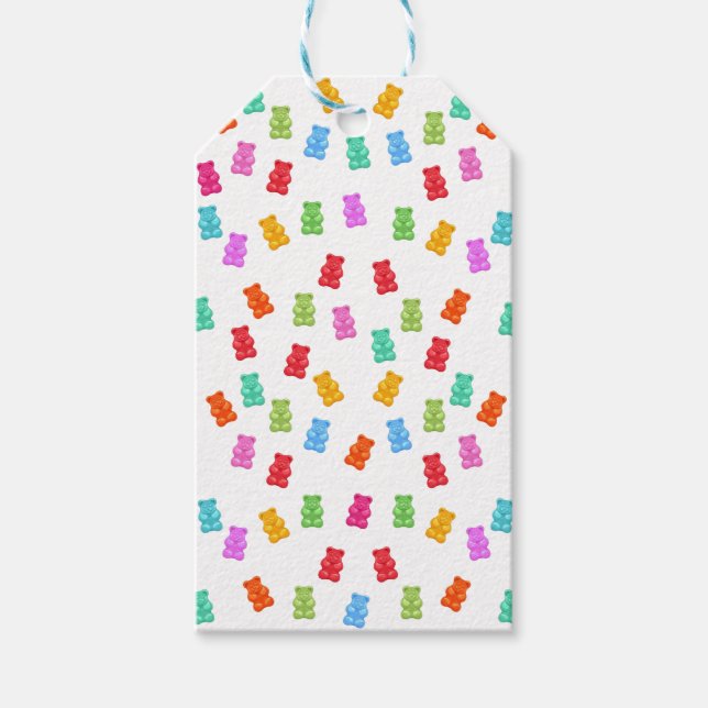 Gummibärenmuster Geschenkanhänger (Vorderseite)