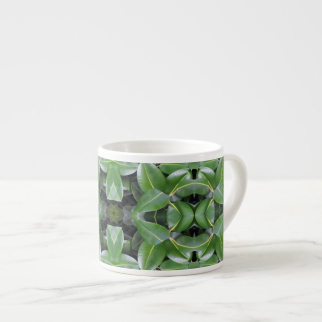 Gummibaummuster Espressotasse (Vorderseite Rechts)