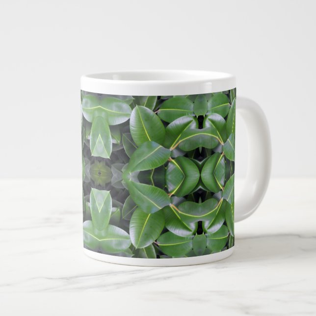 Gummibaummuster Jumbo-Tasse (Vorderseite Rechts)