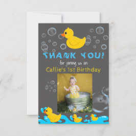 GummiDuckie Geburtstag danken Ihnen zu kardieren Dankeskarte