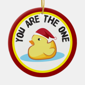 Gummiduckie sind Sie die eine Weihnachtsverzierung Keramikornament