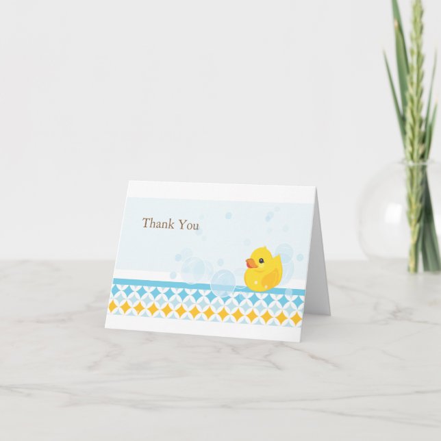 Gummiducky danken Ihnen zu kardieren Dankeskarte (Vorderseite)