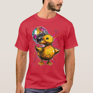 Gummiente Disco-Tanz Disco-Kugel Musik Gummi T-Shirt