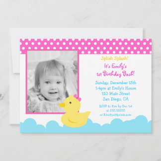 Gummiente Einladungen zum Geburtstag