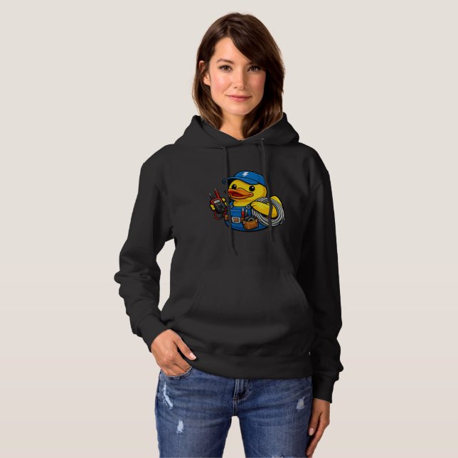 Gummiente Elektriker Hoodie (Vorne ganz)