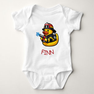 Gummiente Feuerwehrmann Baby Strampler