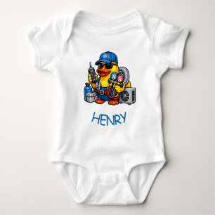 Gummiente Heizungs- und Klimaanlagentechniker Baby Strampler