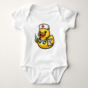 Gummiente Krankenschwester Baby Strampler