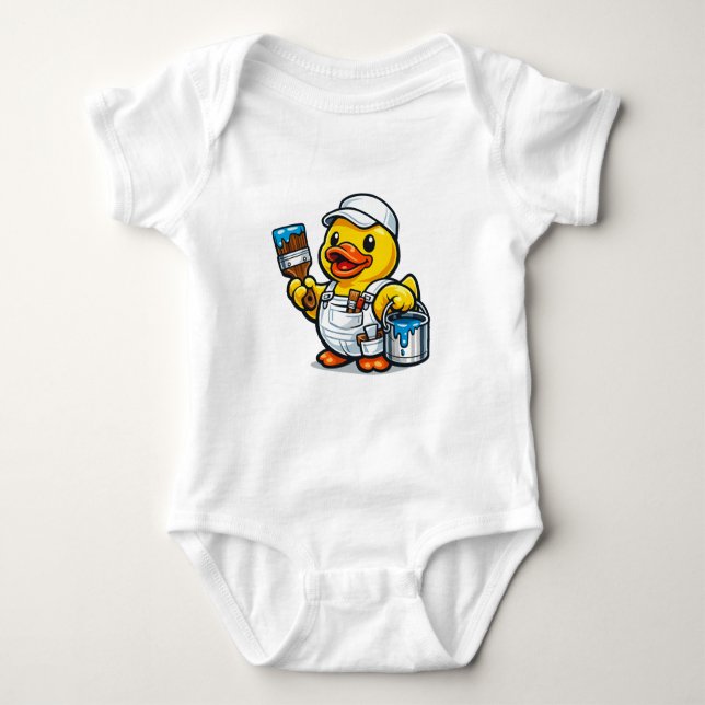 Gummiente Maler Baby Strampler (Vorderseite)